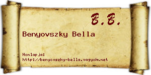 Benyovszky Bella névjegykártya